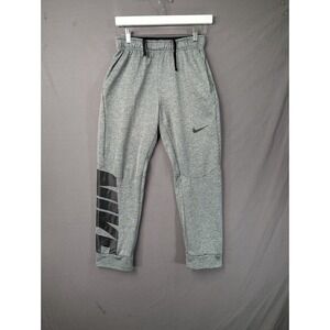 Nike Boys XL Gray Dri-FIT Therma Training Sweatpants Graphic Joggers 6815